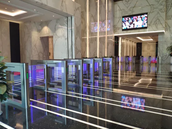 Cancello a battente, cancello veloce, controllo accessi pedonali, sensore a infrarossi, tornello in acciaio inossidabile