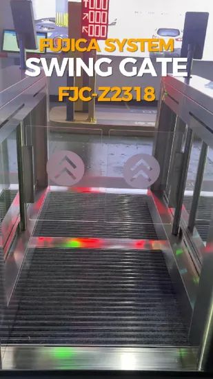 Tornello per barriera pedonale Fujica Swing Speed Gate in acciaio inossidabile per controllo accessi